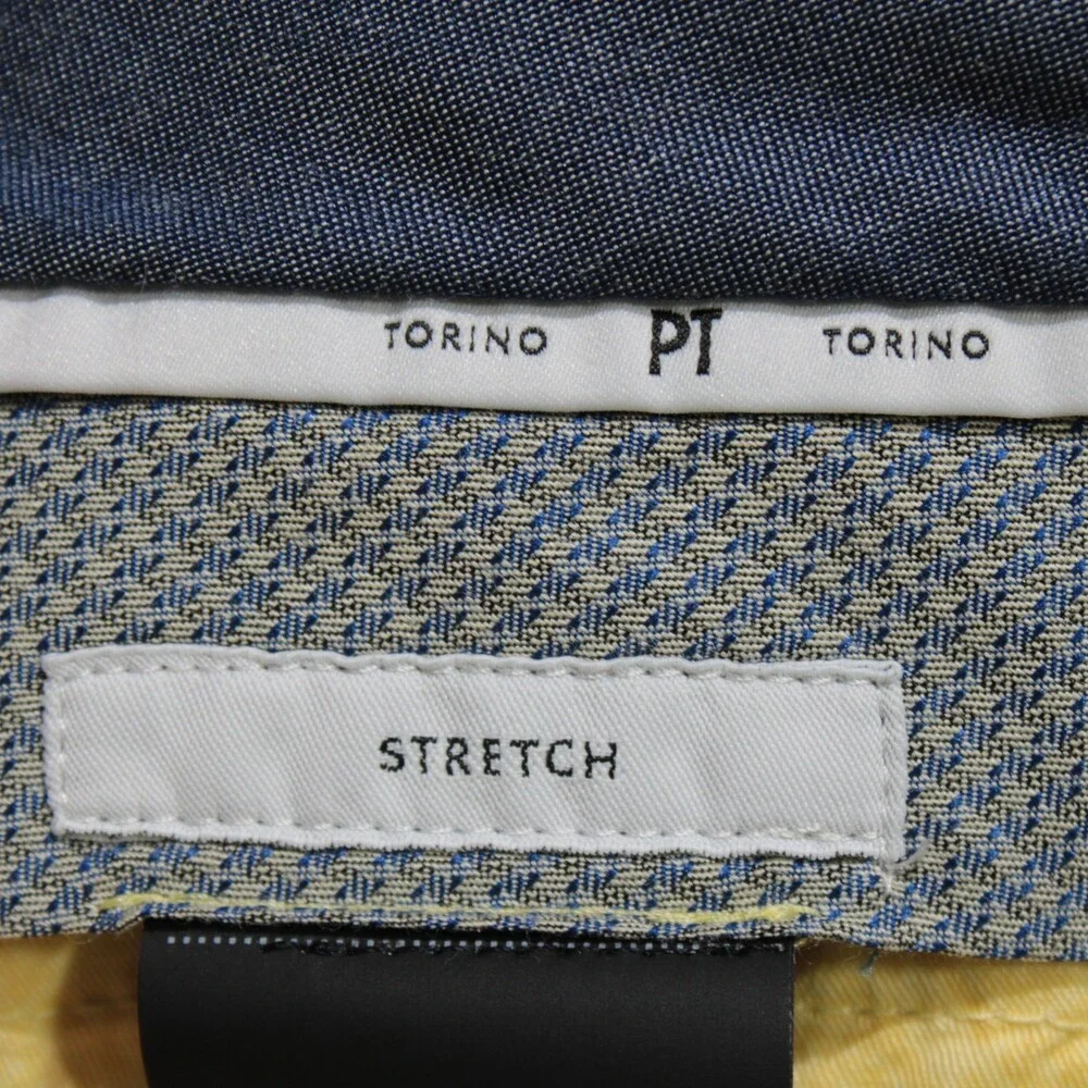 PT Torino NWT Chinos / Casual Pants Size 50 (US 34) Slim Fit in Yellow Cotton